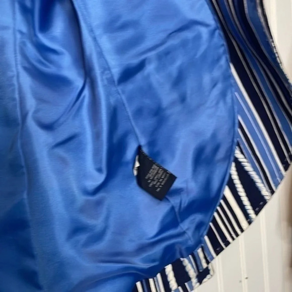 Tommy Hilfiger Blue Beige Women's Nautical Chain Rope Print Blazer Size 10 - Picture 13 of 15